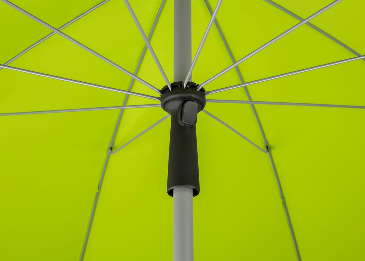 Sonnenschirm Locarno BxHxT: 220x231x220 cm Hellgrün - Silberfarben/Hellgrün, Basics, Textil/Metall (220/231/220cm) - Schneider