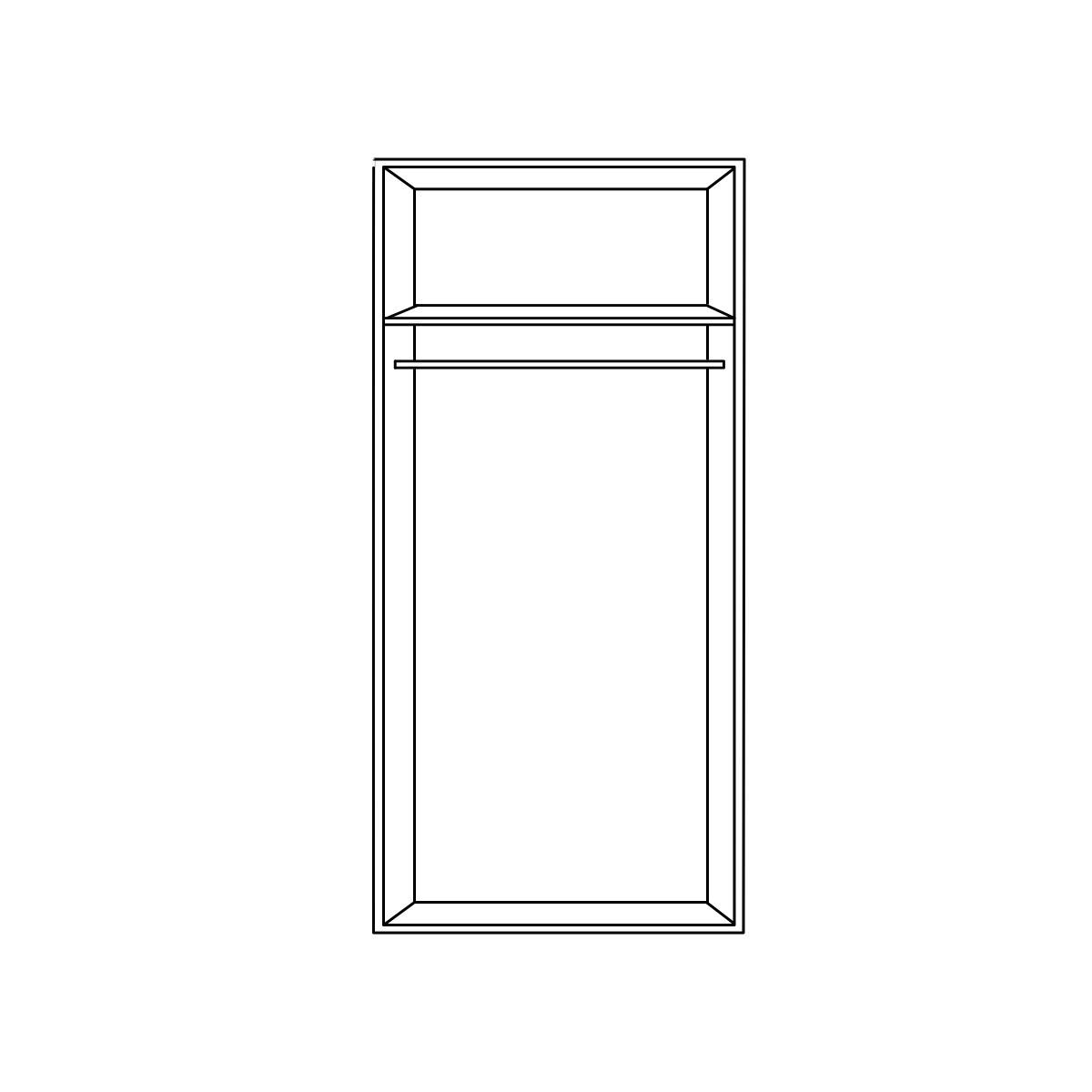 Drehtürenschrank Level 36 A Plankeneiche Dekor, B:100cm - Plankeneiche, MODERN, Holzwerkstoff (100/216/58cm) - MID.YOU