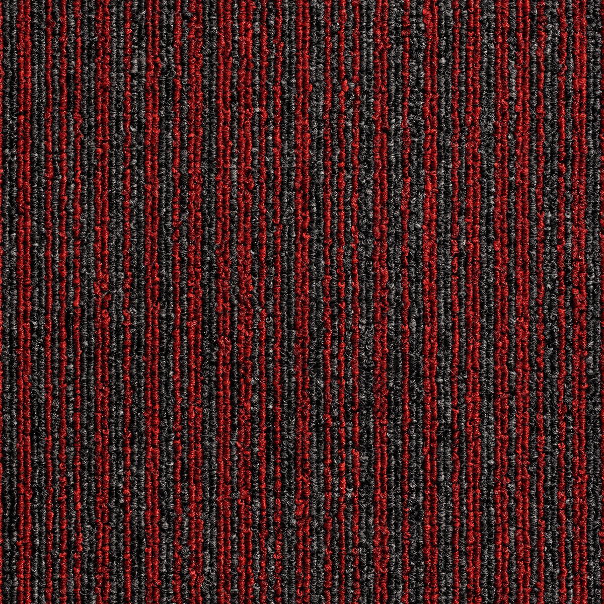 Teppichfliese Grau/rot Astra 50x50 Cm Florhöhe 3 Mm - Rot/Grau, Basics, Textil (50/50cm)