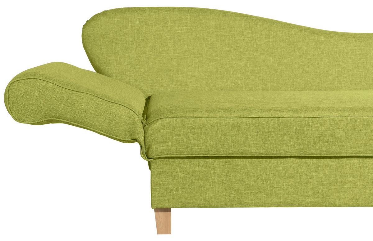 Recamiere Selma  Hellgrün Li. mit Bettkasten+ Schlaffunktion - Buchefarben/Hellgrün, Design, Textil (190/88/82cm) - Max Winzer