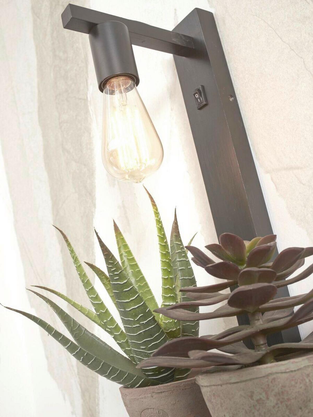 Wandleuchte Flores/W52/B - Schwarz, Trend (30/18/52cm) - Good & Mojo