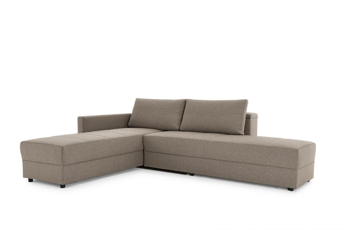 Ecksofa Looks Iii - Hellgrau/Schwarz, Design, Textil (287/229cm) - LOOKS by W.Joop