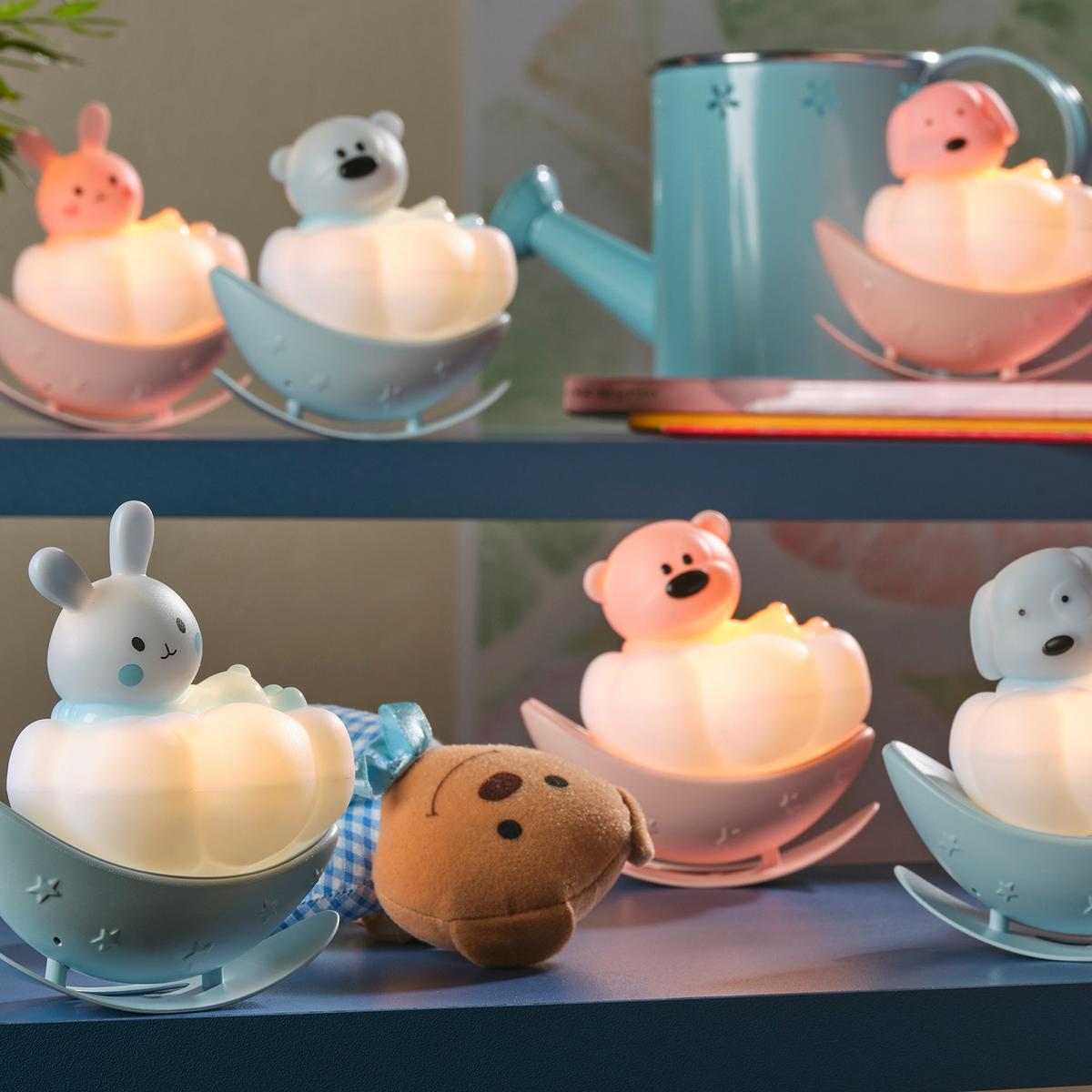 Kindertischleuchte Celeste Hellblau Weiß L: 11 cm - Basics (11/6.5/12.5cm)