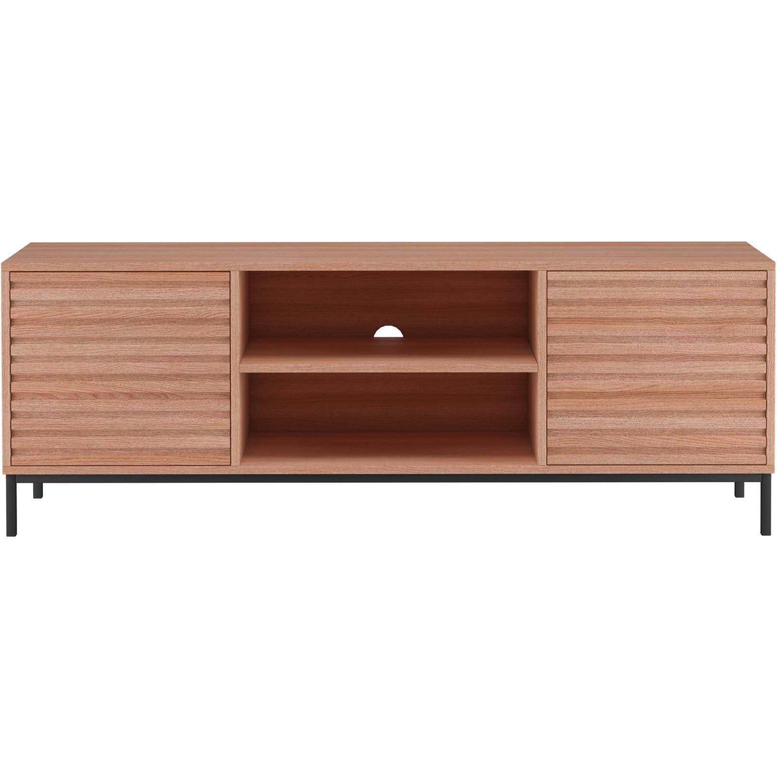 Lowboard Celine Naturfarben B: 140 cm - Schwarz/Naturfarben, Design, Holzwerkstoff (140/50/40cm) - MID.YOU