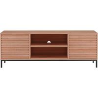 Lowboard Celine Naturfarben B: 140 cm - Schwarz/Naturfarben, Design, Holzwerkstoff (140/50/40cm) - MID.YOU