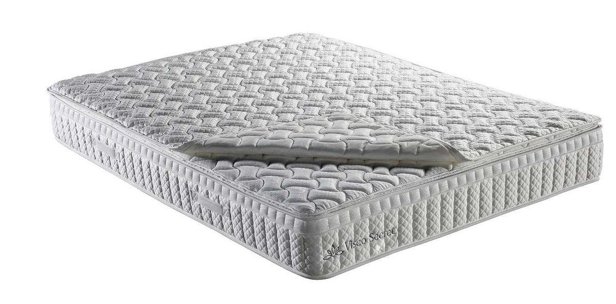 Taschenfederkernmatratze Visco Secret 160x200 cm H4 H: 27 cm - Weiß, Textil (160/200cm) - Ele