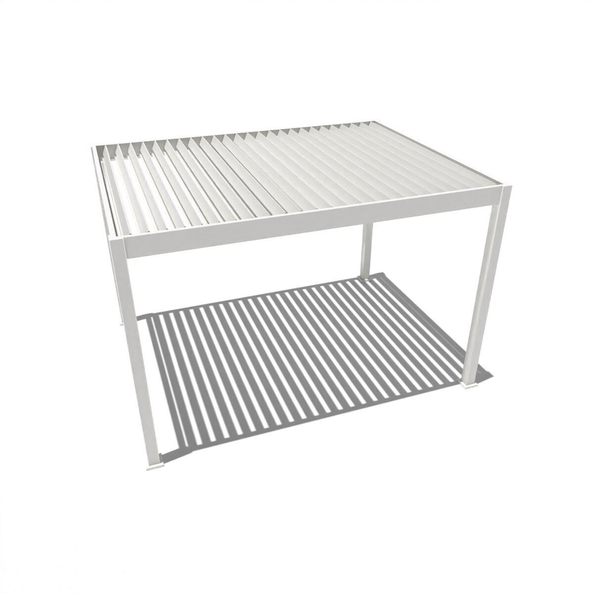 Pergola Deluxe 400x255x300cm Wetterfest, Elektrisch - Weiß, Basics, Metall (400/255/300cm) - Gardenson