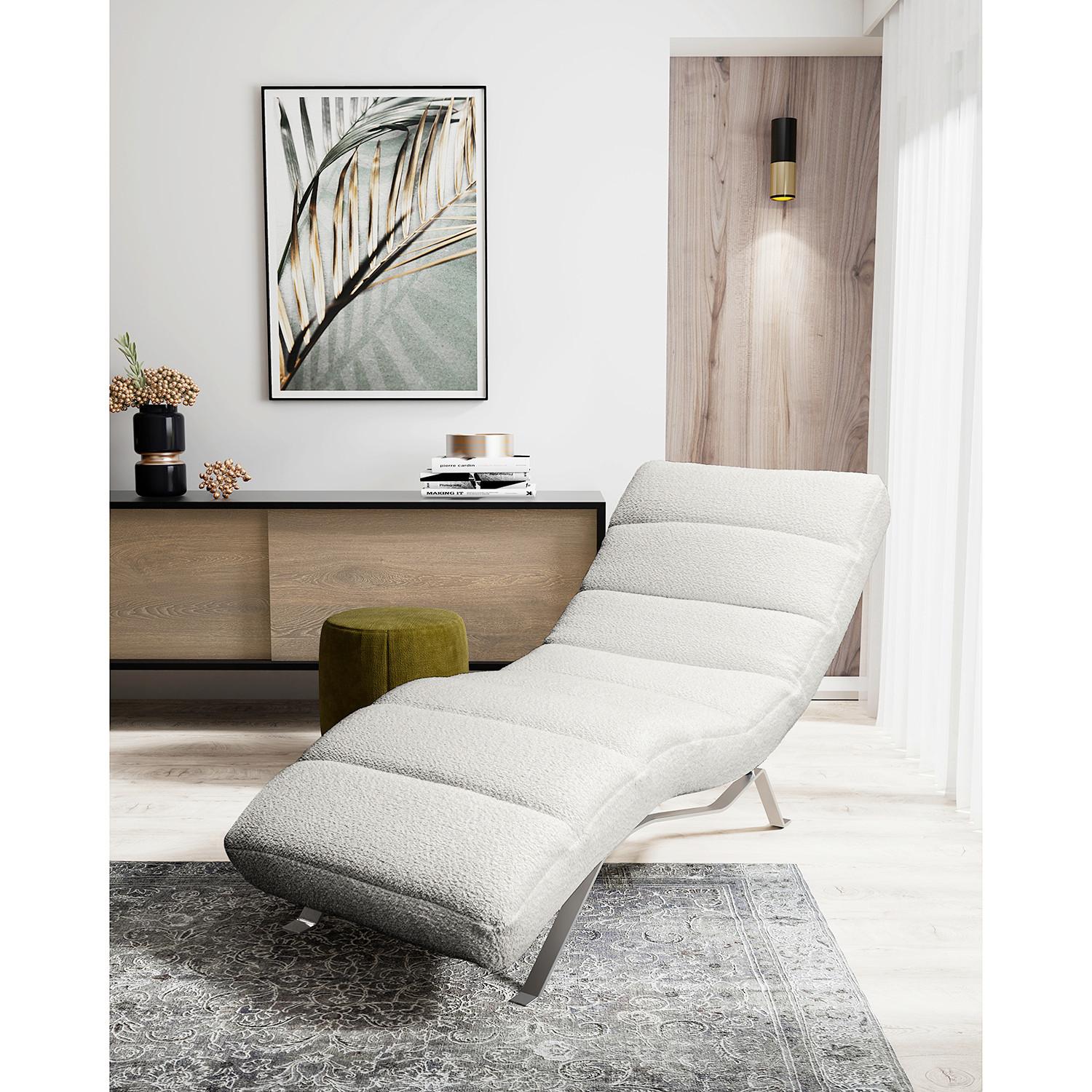 Relaxliege Swing Silver Hellgrau B: 65 cm - Silberfarben/Hellgrau, Design, Textil (65/65-95/171cm) - Livetastic