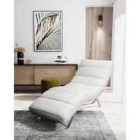 Relaxliege Swing Silver Hellgrau B: 65 cm - Silberfarben/Hellgrau, Design, Textil (65/65-95/171cm) - Livetastic