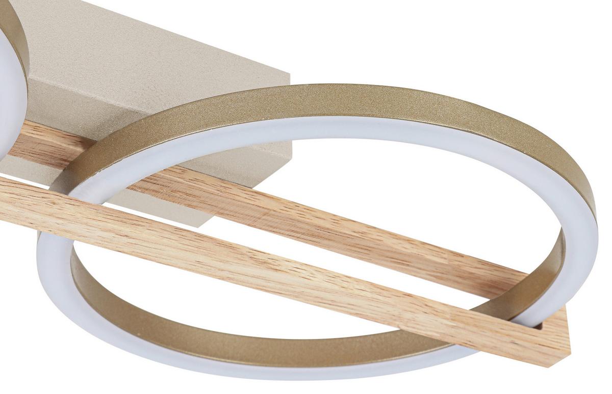 LED-DECKENLEUCHTE CAMILLO - Champagner/Naturfarben, Basics, Holzwerkstoff/Kunststoff (46/20/6cm) - Luca Bessoni