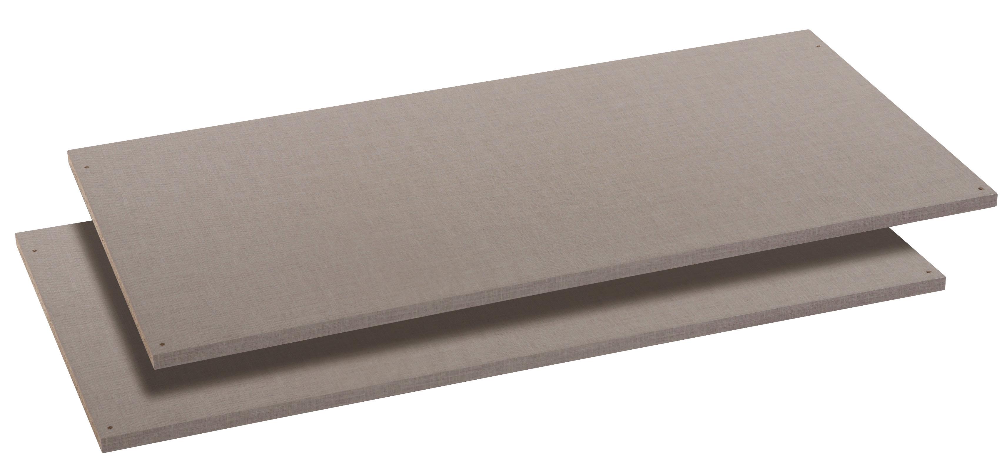 Einlegeböden Universal 2er-Set 111x48 cm Leinenoptik