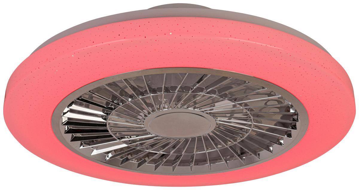 Led Mennyezeti Ventilátor Nua - krómszínű/áttetsző, Modern, műanyag/fém (49/16cm) - Luca Bessoni