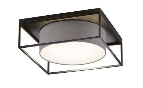 Deckenleuchte 21330 Carre - Schwarz/Weiß, Design, Kunststoff/Textil (60/10cm) - Fischer & Honsel