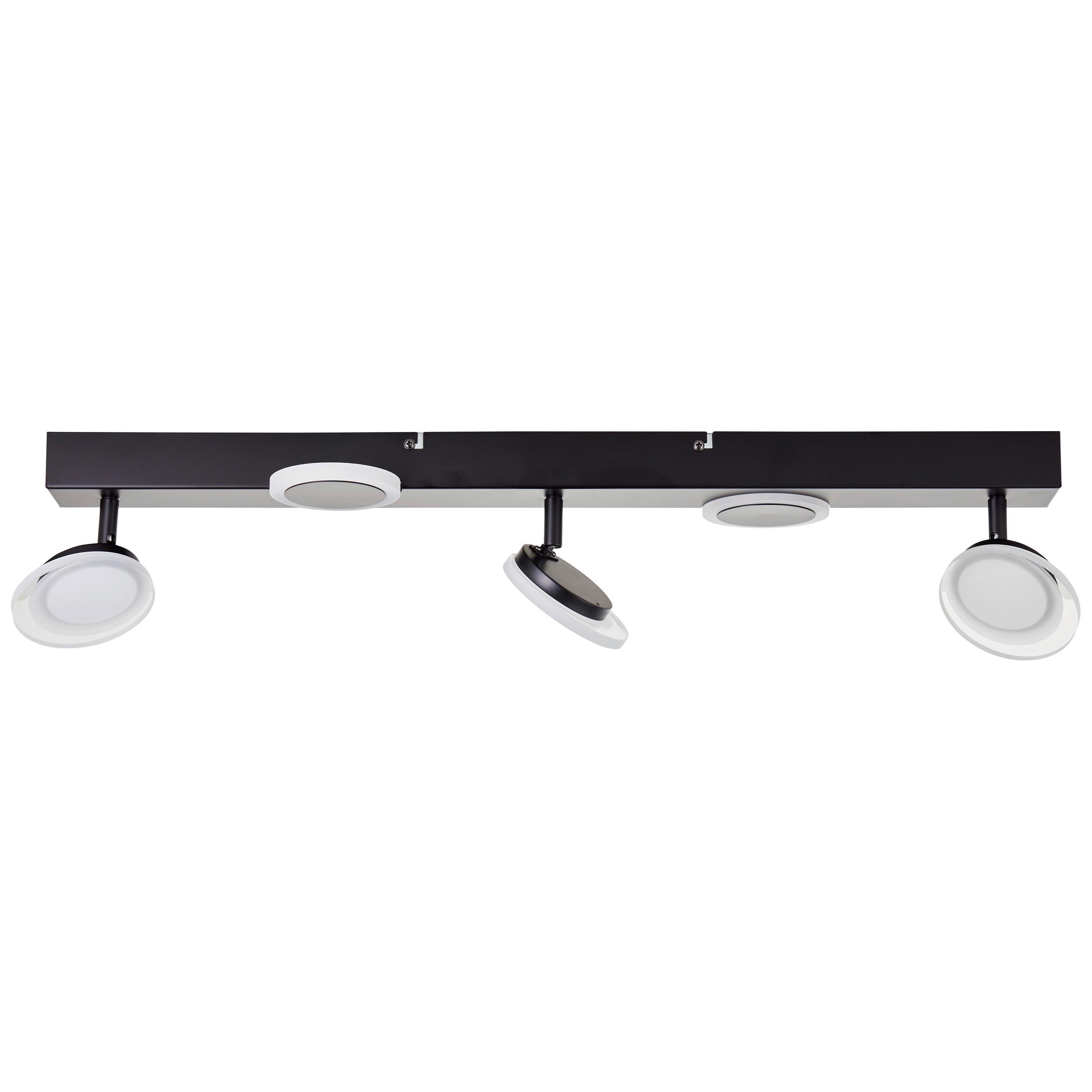 Led-strahler Meriza 3-flammig Verstellbar L: 70 Cm - Schwarz, Design, Kunststoff/Metall (16/70/15cm) - Brilliant