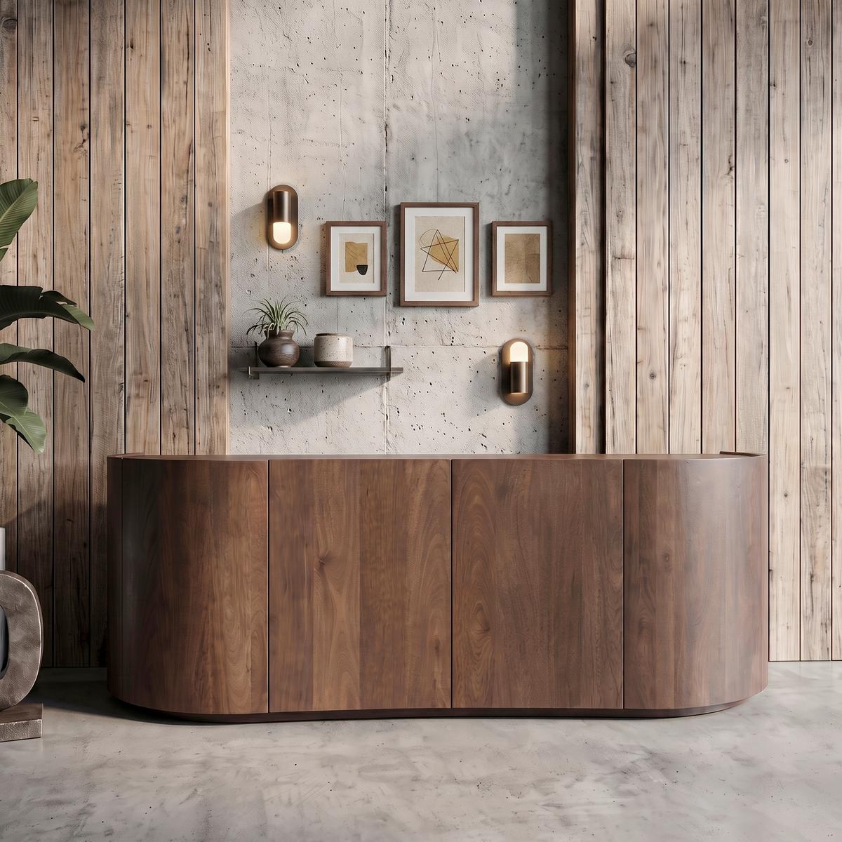 KOMMODE Sense Walnussfarben B: 160cm - Walnussfarben, Design, Holz (160/50/46cm) - Livetastic