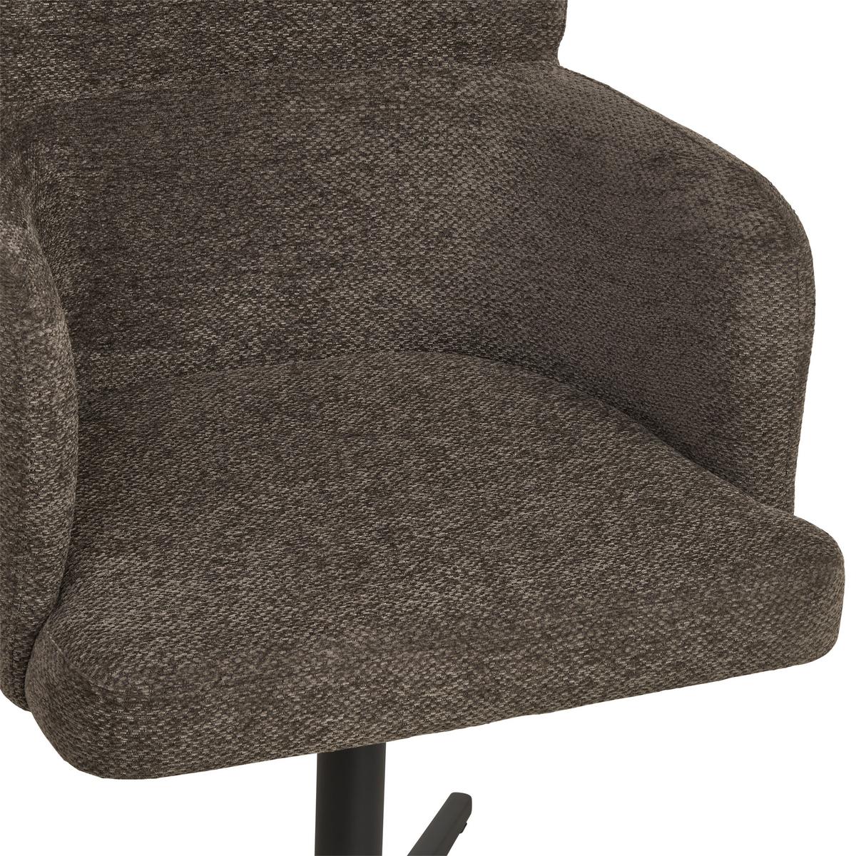 Armlehnstuhl Matteo Webstoff Anthrazit, B: 58,5 cm - Anthrazit/Schwarz, KONVENTIONELL, Holz/Textil (58,5/85/63cm) - Livetastic