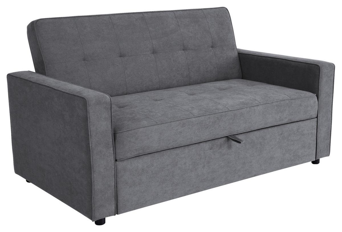 Schlafsofa Haze Dunkelgrau B: 162 Cm - Dunkelgrau, Trend, Textil (162/90/89cm)