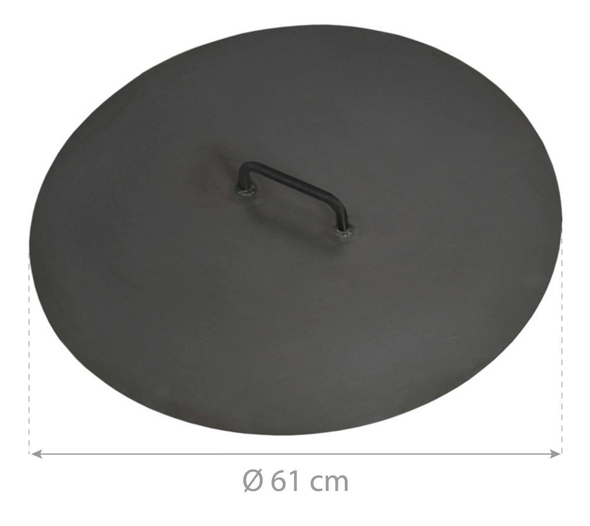 Deckel 60 Schwarz, D: 61 cm - Schwarz, Basics, Metall (61cm)