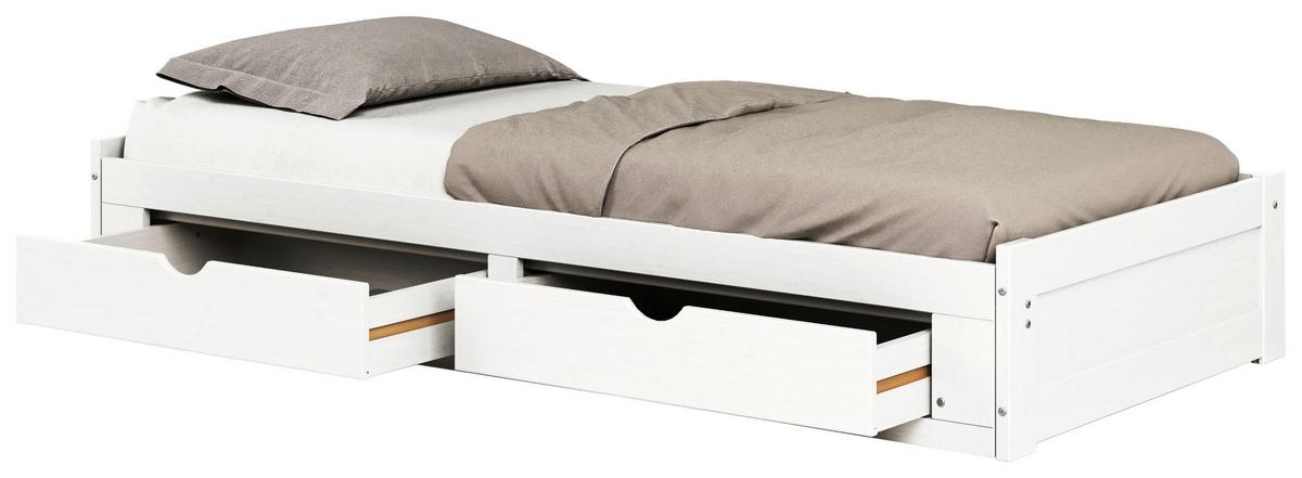 Ausziehbett Livio Ii - Weiß, MODERN, Holz/Holzwerkstoff (90/200cm) - MID.YOU