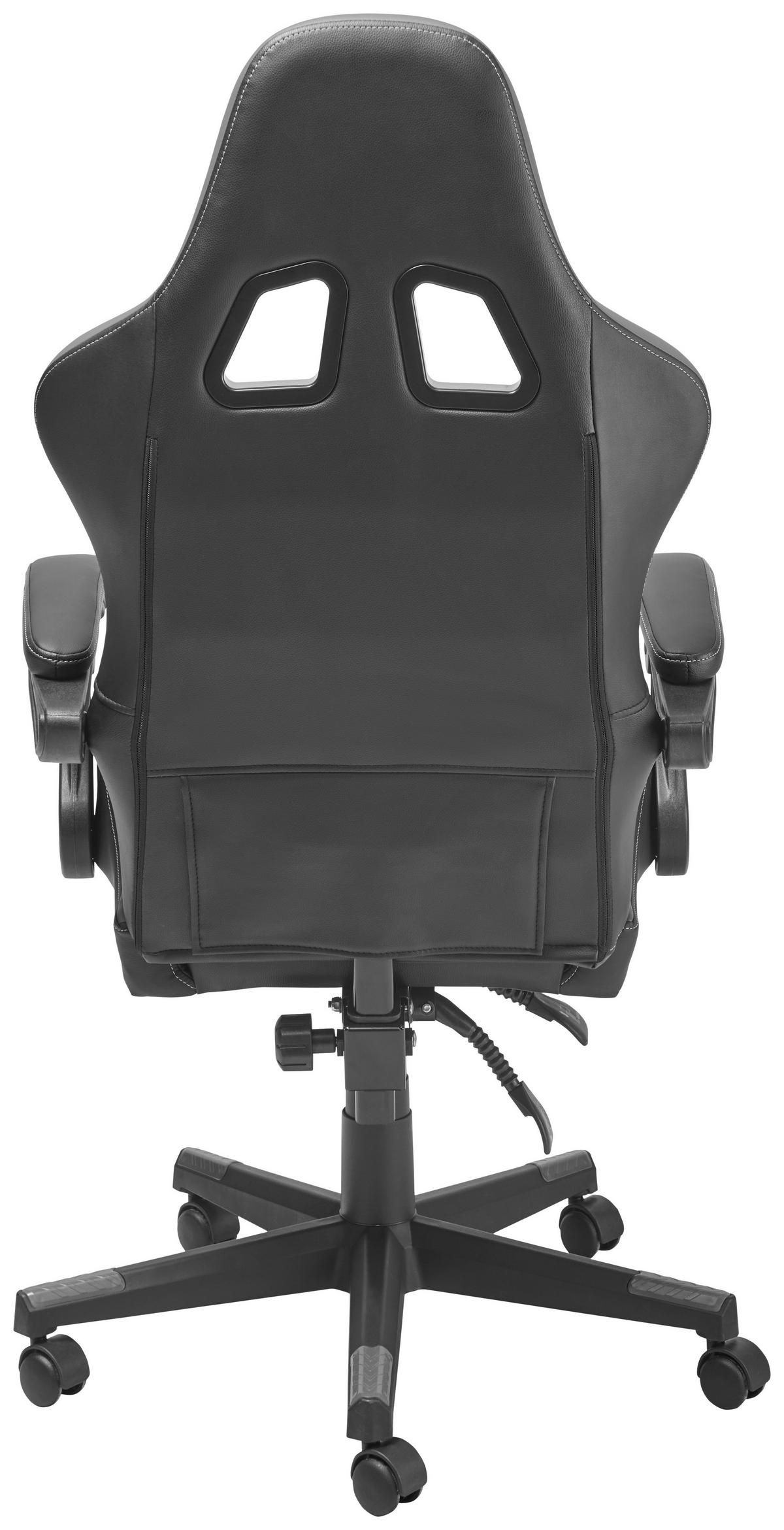 Gamingstuhl Miami - Schwarz/Grau, LIFESTYLE, Kunststoff/Textil (64/124-134/70cm) - MID.YOU