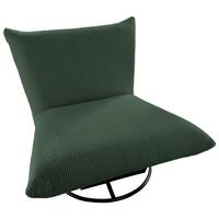 Relaxsessel Cremona Dunkelgrün B: 100 cm - Dunkelgrün/Schwarz, Design, Textil (100/78/96cm) - Livetastic