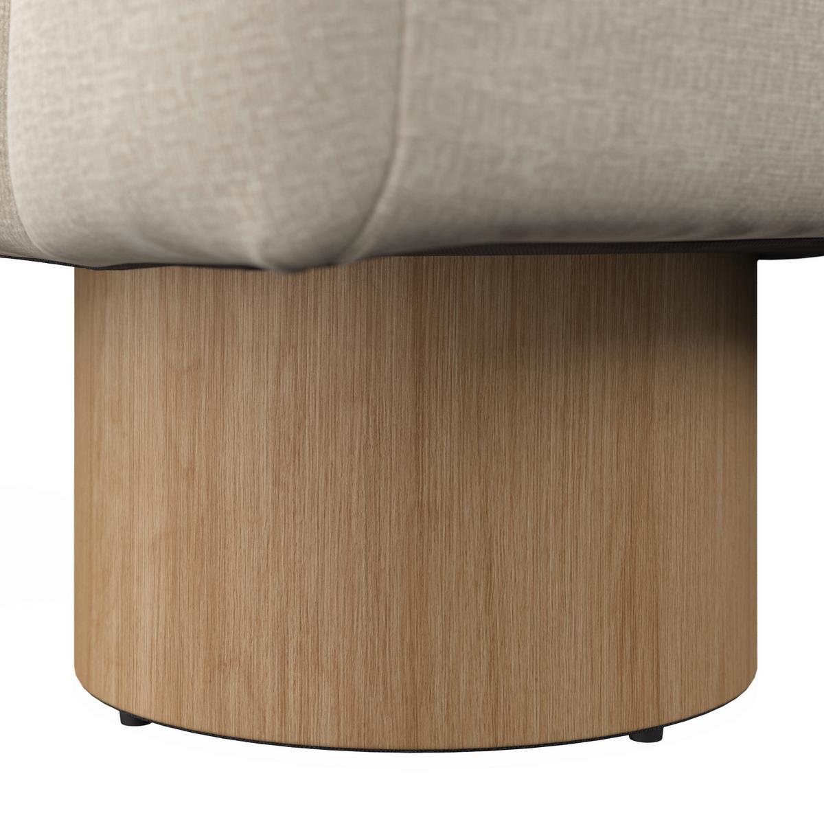 Sedací lavice ALINA, krémová žinylka - krémová/přírodní barvy, Moderní, dřevo/kompozitní dřevo (140/45/45cm) - Bessagi Home