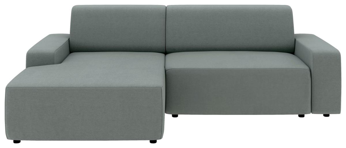 Ecksofa Wien, Grau S: 162x246 Cm - Schwarz/Grau, MODERN, Textil (162/246cm) - Trendmanufaktur