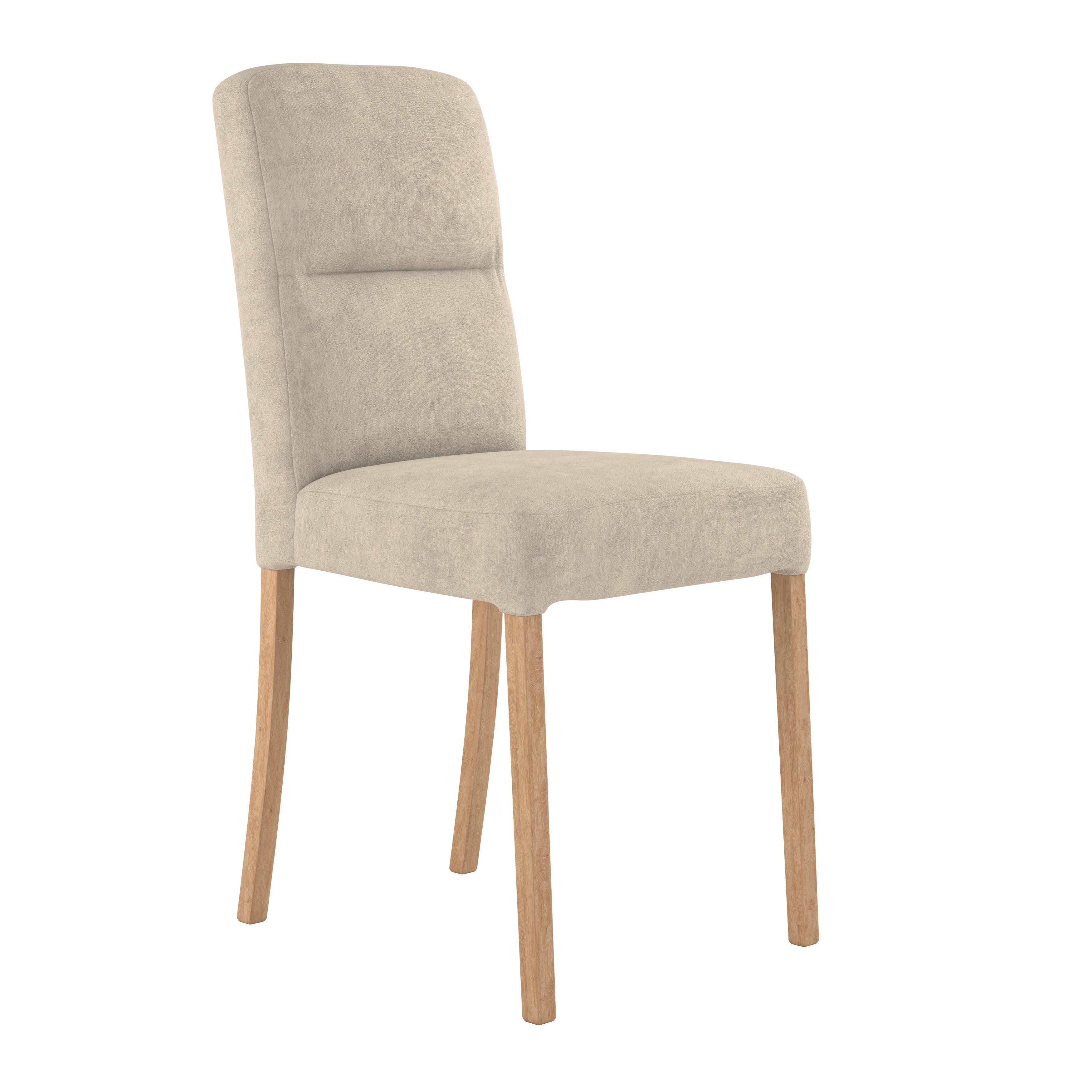 Vierfußstuhl Emma Ii Webstoff Beige B: 43 Cm