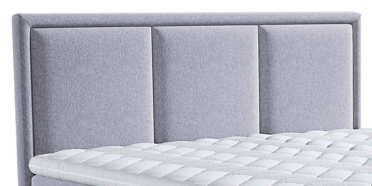 Boxspringbett Mit Topper & Bettkasten 160x200 Swing K - Grau, Design, Textil (160/200cm) - MID.YOU