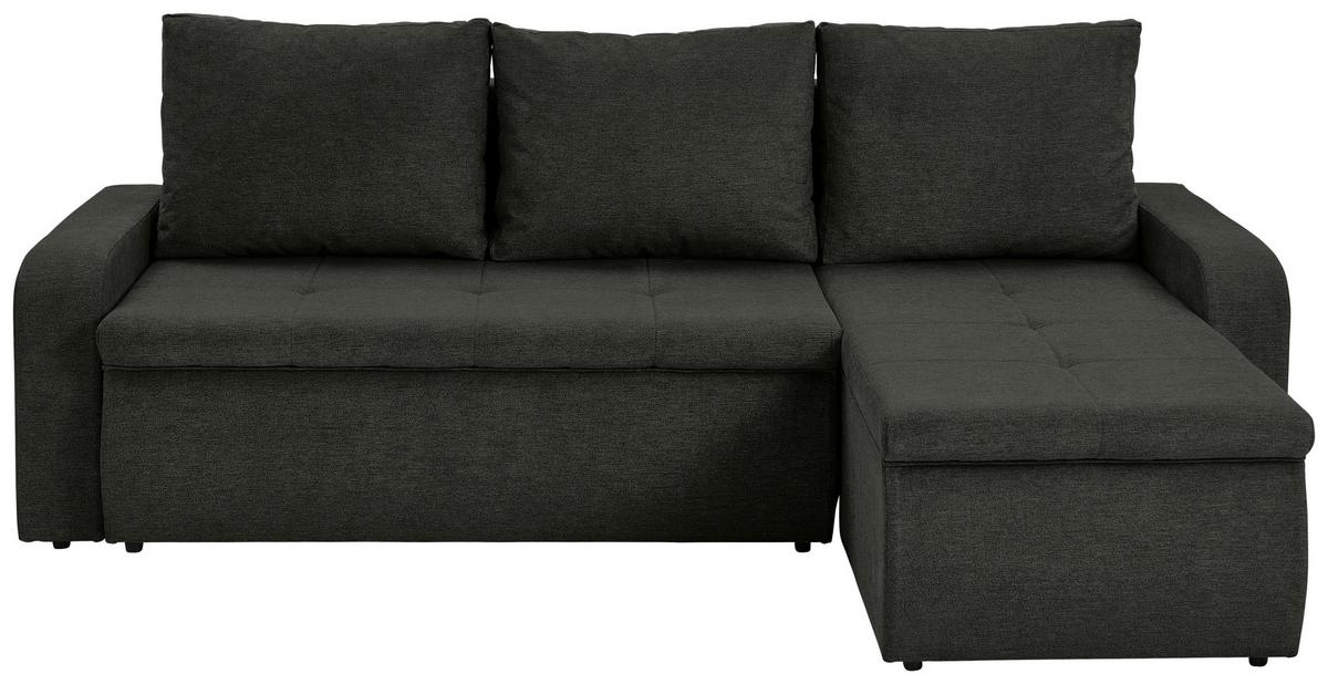 Ecksofa Larisa Schwarz S: 235x158 cm - Schwarz, KONVENTIONELL, Textil (235/158cm) - P & B