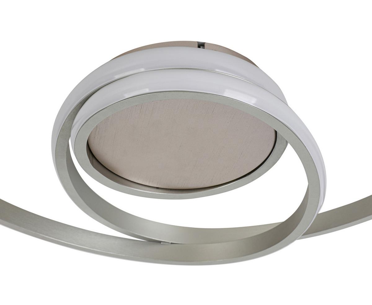 LED-Deckenleuchte Charlotte - Champagner/Weiß, Basics, Kunststoff/Metall (45/5,5cm) - Luca Bessoni