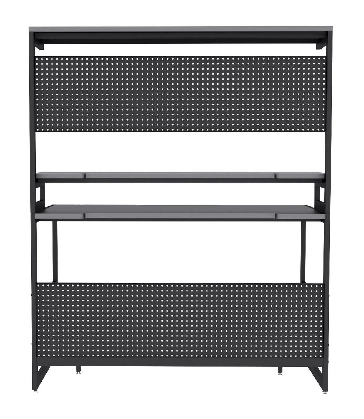 Schreibtisch Schwarz L: 120cm - Schwarz, Design, Holzwerkstoff/Metall (120/70/148cm) - Livetastic