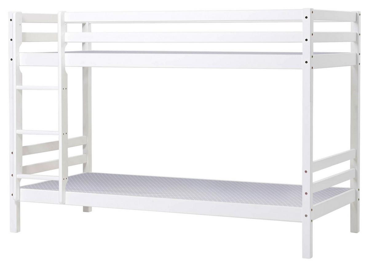 Etagenbett Eco Dream Weiß, Lf: 90x200 Cm - Weiß/Naturfarben, MODERN, Holz (90/200cm) - MID.YOU