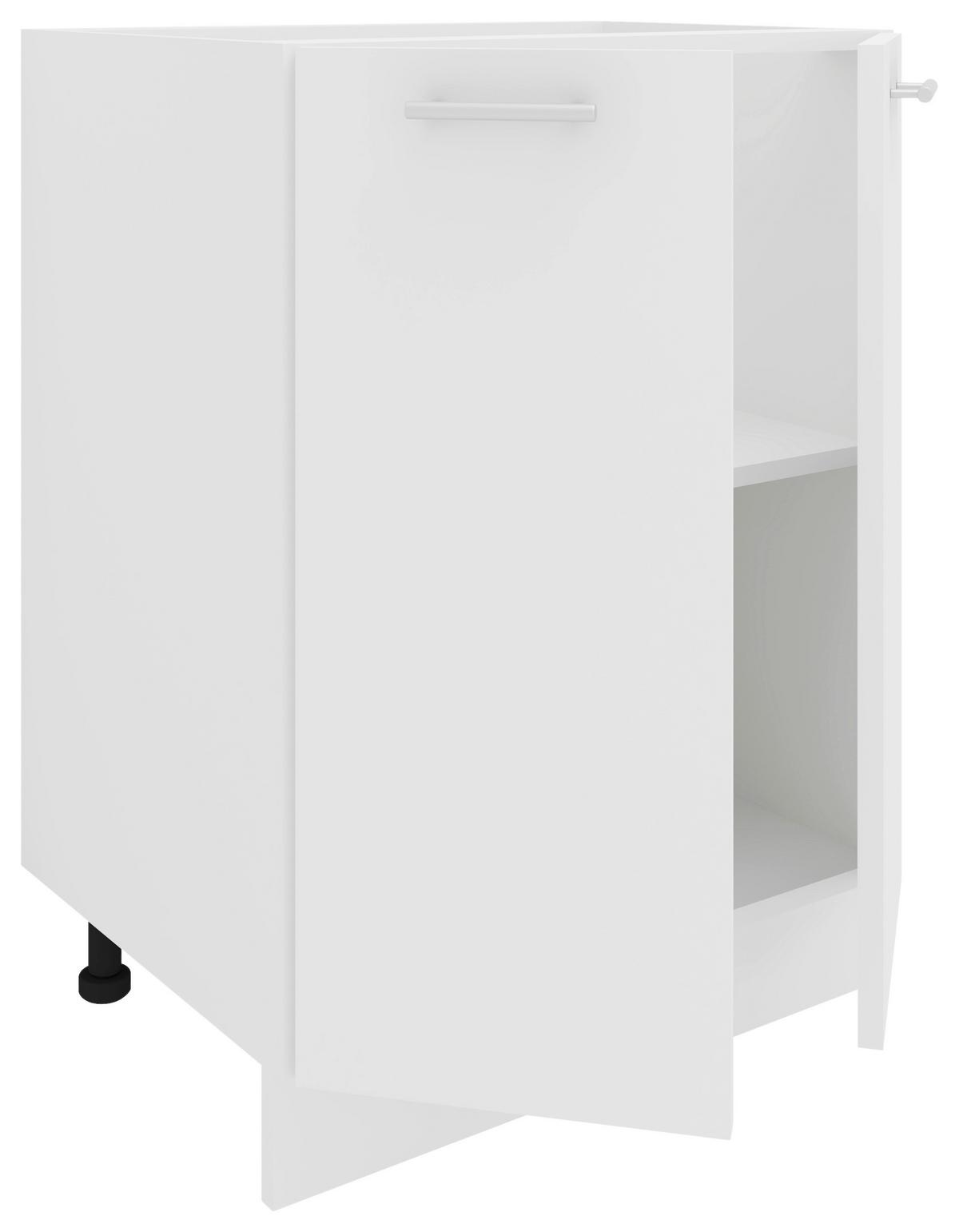 Küchenunterschrank Esilo B: 60 cm Weiß - Weiß, KONVENTIONELL, Holzwerkstoff (60/82/46cm) - MID.YOU