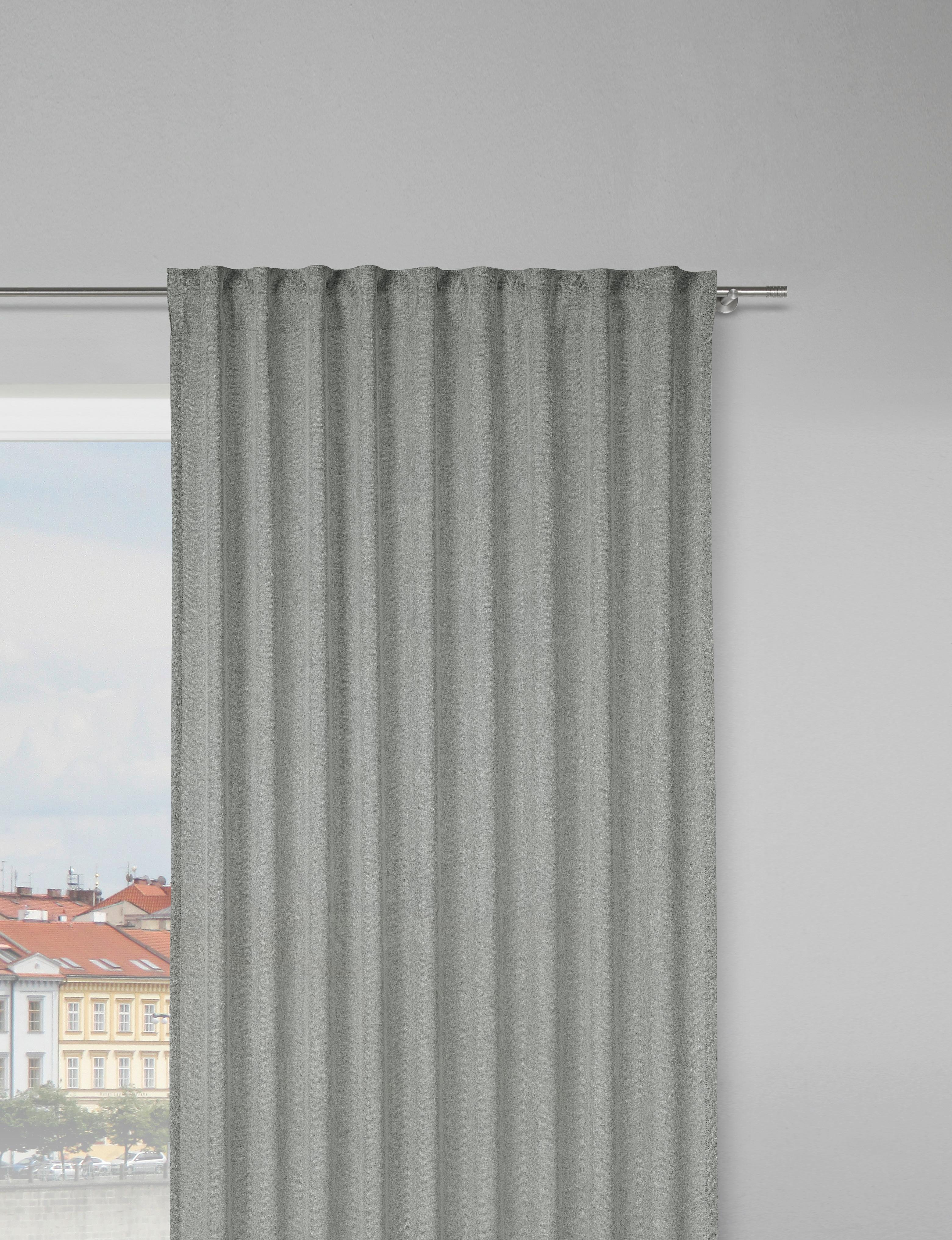 Hotový závěs Ben, 135/245cm, stříbrná - barvy stříbra, Moderní, textil (135/245cm) - Modern Living