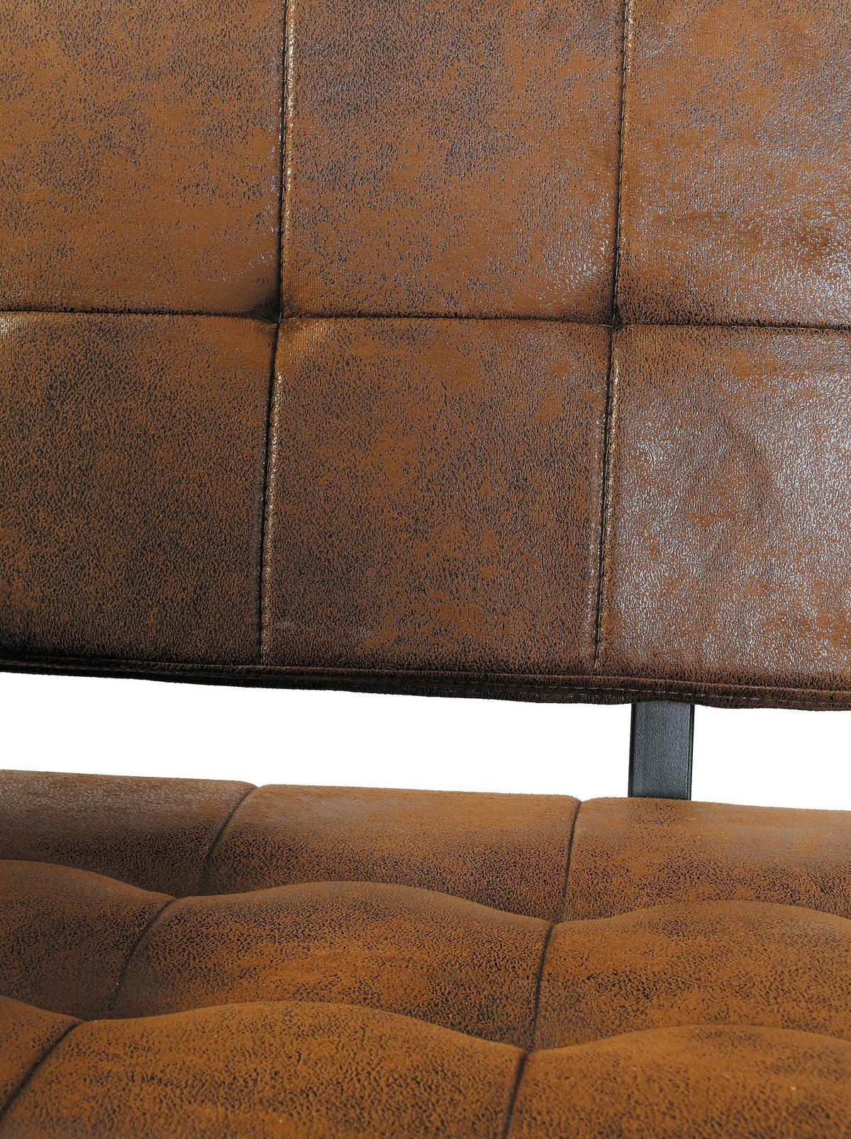 Eckbank Lavik Webstoff Braun 185x134 Cm - Schwarz/Braun, MODERN, Textil/Metall (185/134cm) - MID.YOU