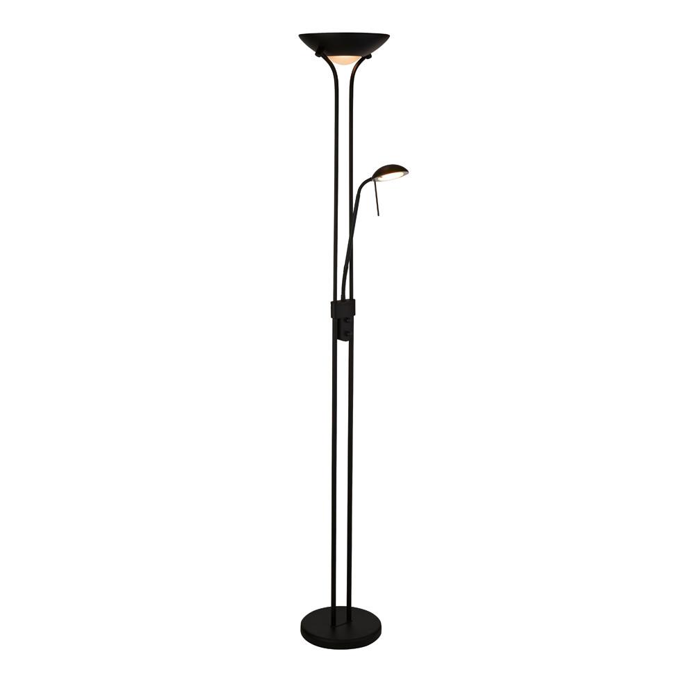LED-Stehleuchte Eu5430bk - Schwarz, Basics, Glas/Kunststoff (25.4/180/25.4cm)