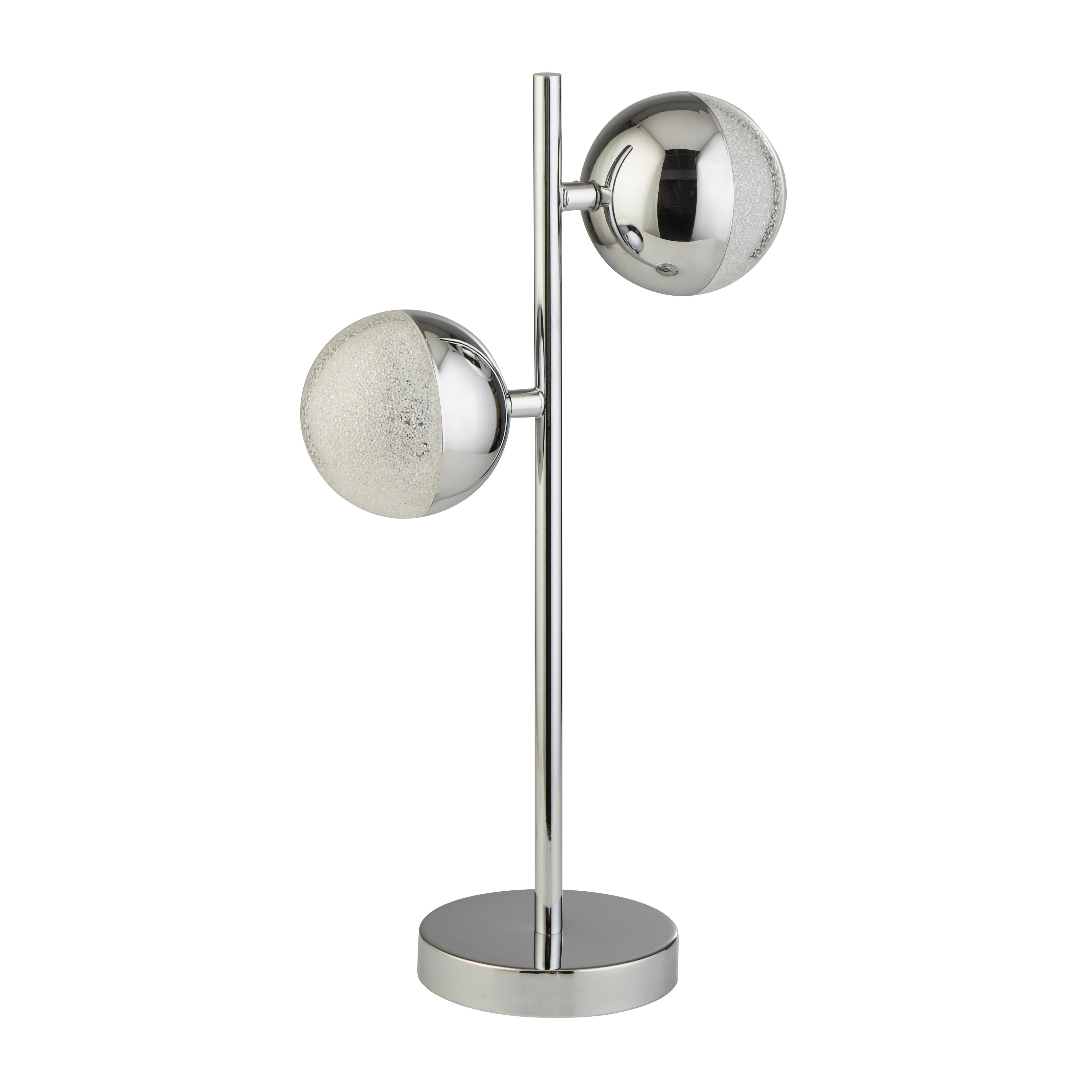 LED-Tischleuchte Marbles Eu5087cc - Klar/Chromfarben, Design, Kunststoff/Metall (22/13/45cm)