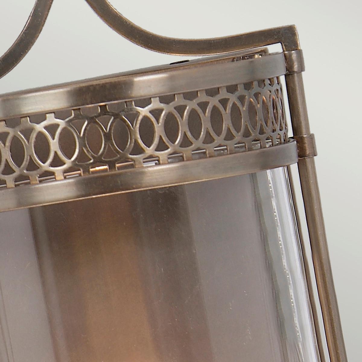 Wandleuchte Gh-Wb-Db - Dunkelbraun, Natur, Glas/Metall (15/41/10cm) - Elstead Lighting