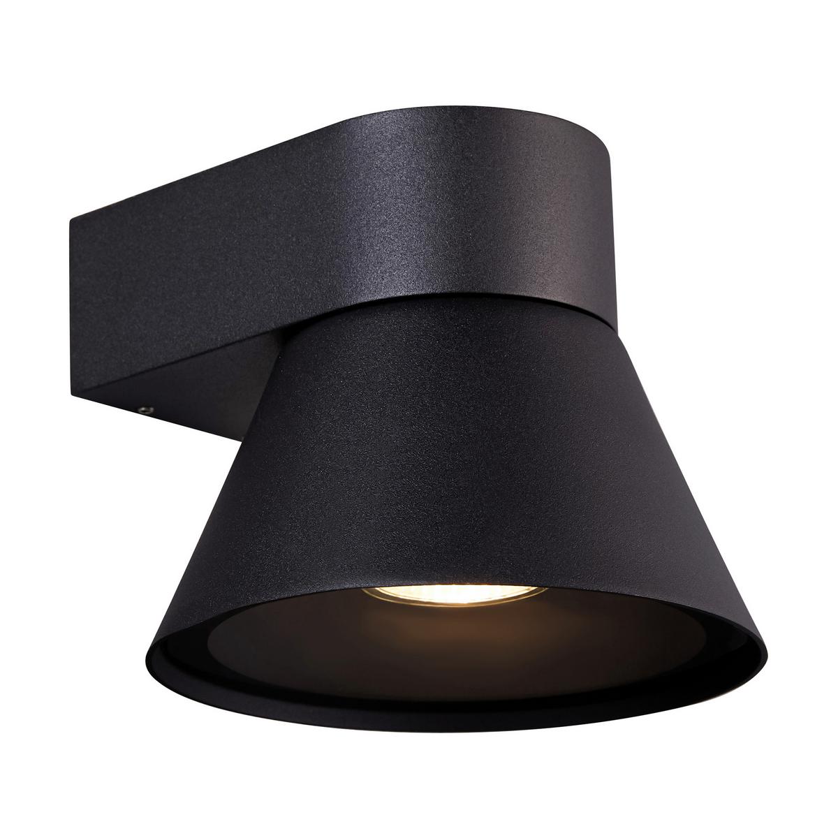 Außenwandleuchte Kyklop Cone Schwarz B: 17,5 cm - Schwarz, Design, Metall (17,5/22cm) - Nordlux