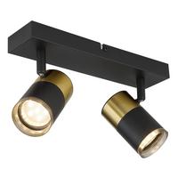 Strahler 57850-2 - Dunkelgrau/Schwarz, Design, Kunststoff/Metall (26/6/12cm) - Globo