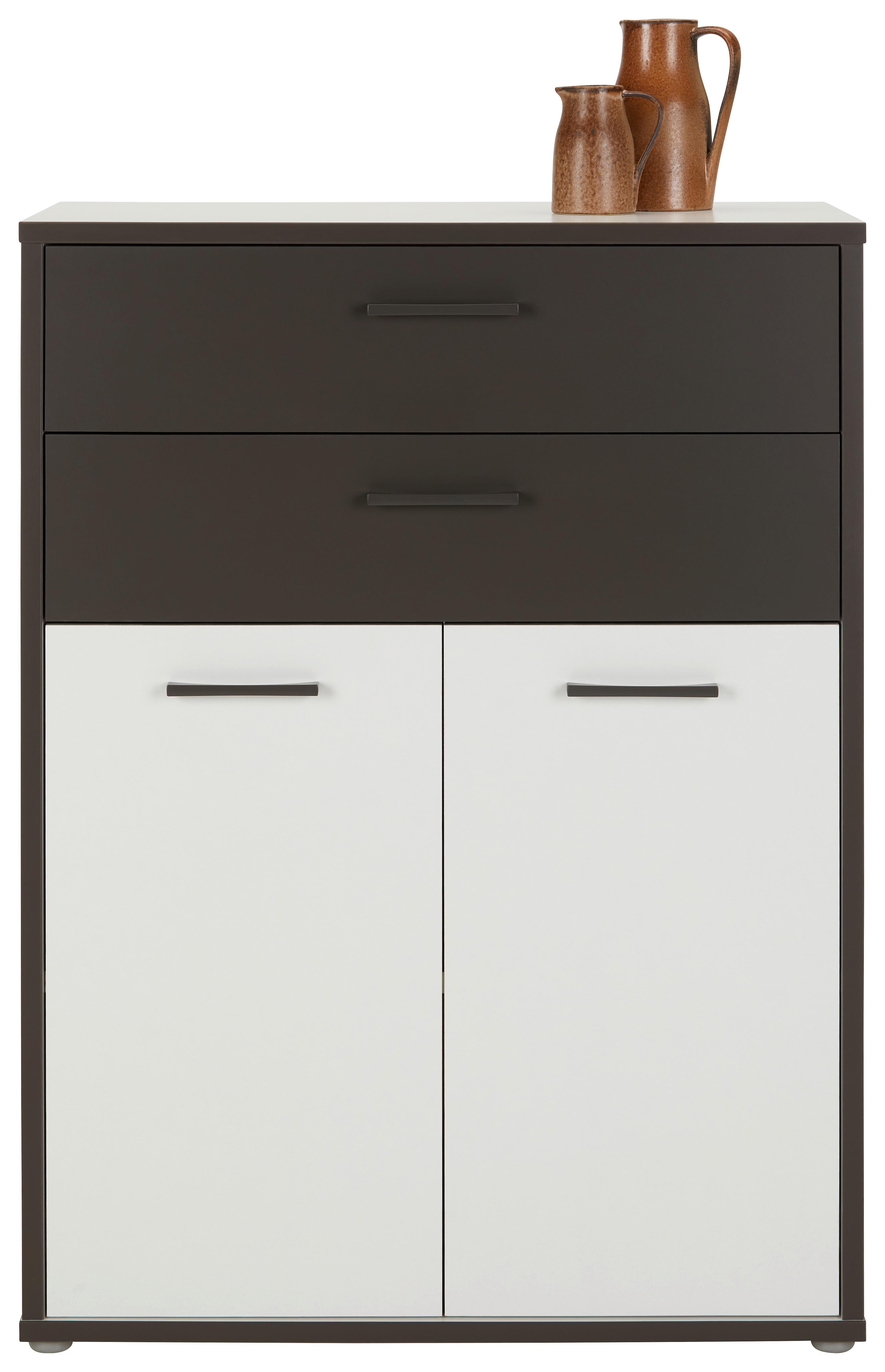 Kombinovaný regál KEFLAVIK -EXKLUSIV- - šedá/bílá, Moderní, kompozitní dřevo/plast (84,5/115,1/41,5cm) - Mömax