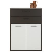 Kombinovaný regál KEFLAVIK -EXKLUSIV- - šedá/bílá, Moderní, kompozitní dřevo/plast (84,5/115,1/41,5cm) - Mömax