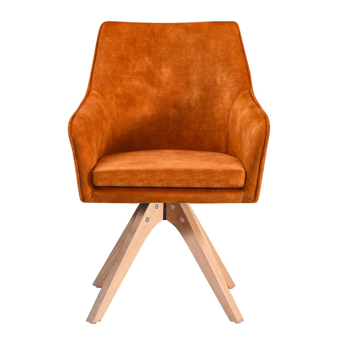 Vierfußstuhl Lisa Gold Echtholz Beine - Goldfarben/Naturfarben, KONVENTIONELL, Holz/Textil (62/83/63cm)