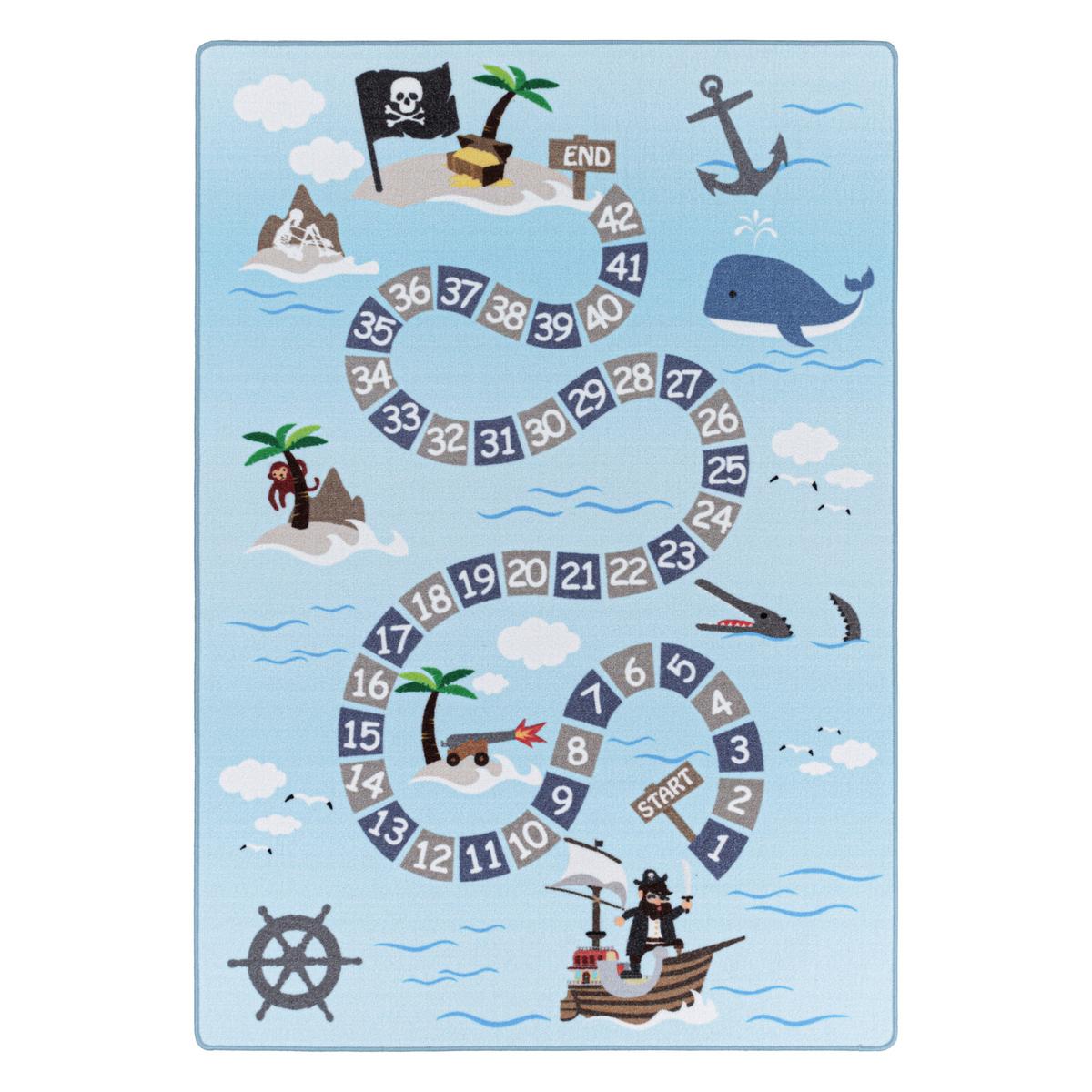 Spielteppich Pirat Blau Play 140x200 Cm - Blau, Trend, Textil (140/200cm)