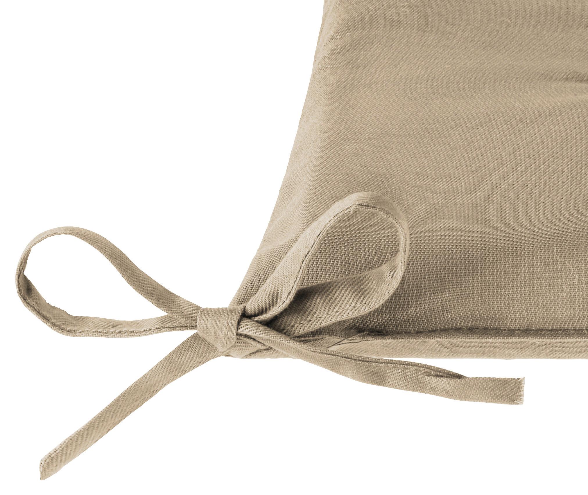 PODUŠKA NA SEDENIE Lola, 40/40/4cm, prírodná - svetlohnedá, Konventionell (40/40/4cm) - Mömax