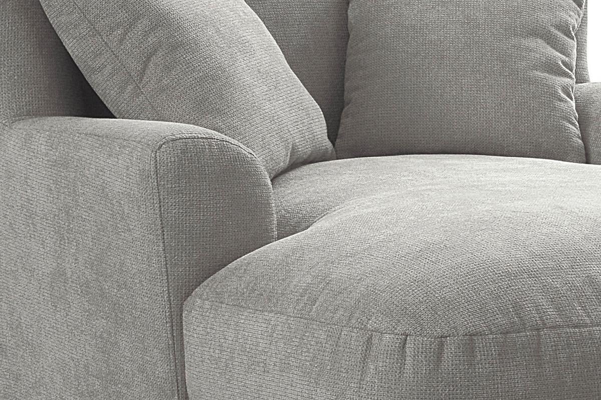 XXXL-Sessel Asado silberfarben teilmassiv, B: 109 cm - Dunkelbraun/Silberfarben, MODERN, Holzwerkstoff/Textil (109/104/145cm) - Sit & More