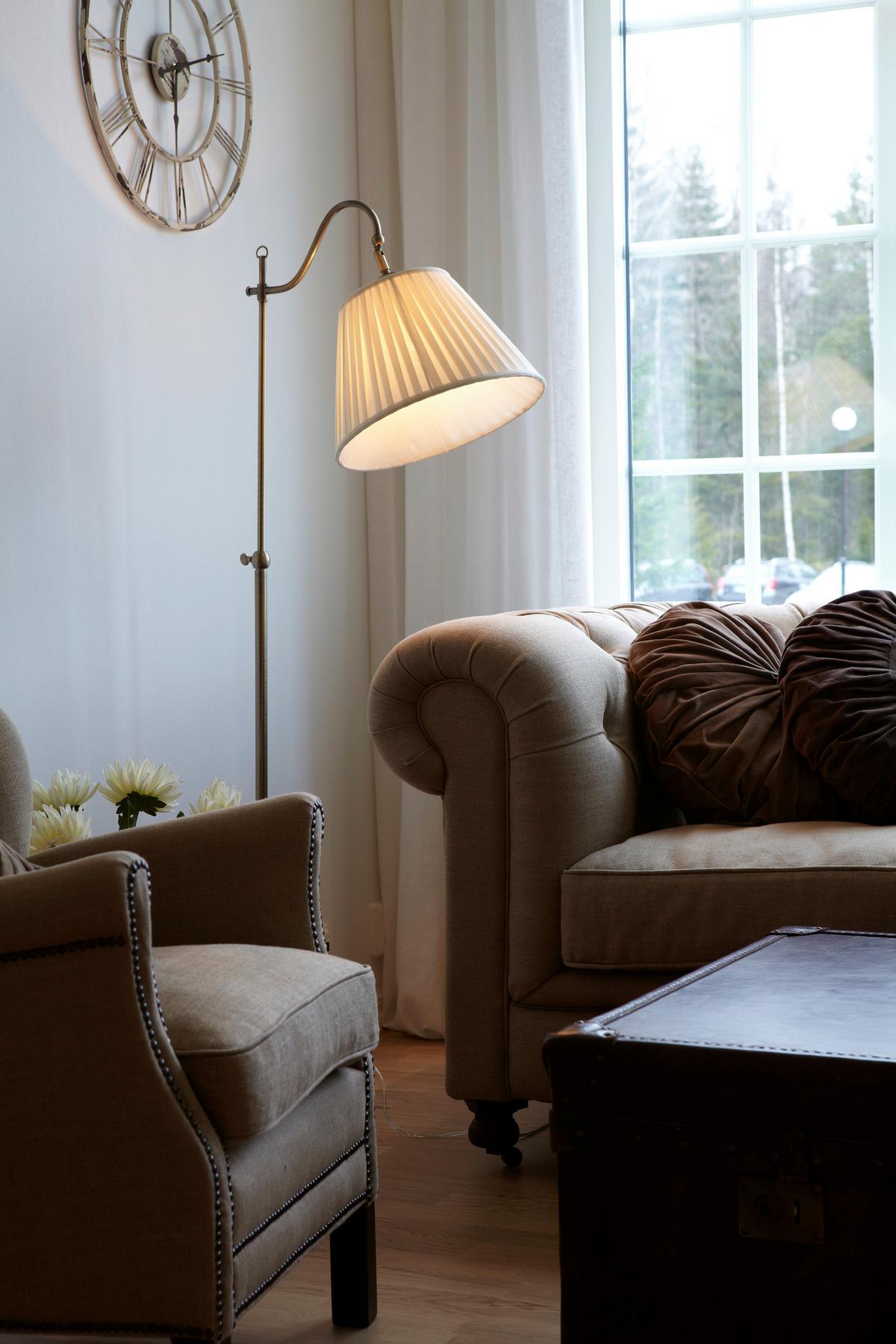 Stehleuchte Charleston - Beige, Basics, Metall (50/30/167cm) - Markslöjd