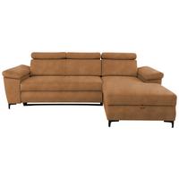 Eckschlafsofa Santi Bernsteinfarben S: 176/2578 Cm - Bernsteinfarben/Schwarz, MODERN, Textil (258/176cm) - MID.YOU