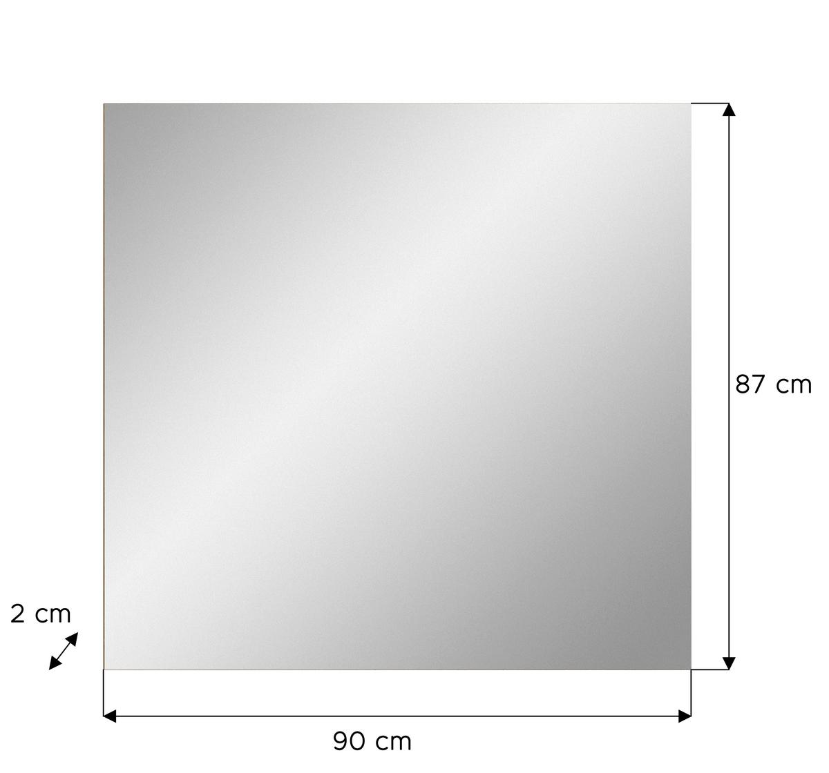 Wandspiegel Scout Eiche Dunkel B: 90 Cm - Eiche dunkel, Design, Holzwerkstoff (90/87/2cm) - Livetastic